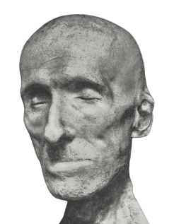 Máscara mortuoria de Antonio Canova en su lecho de muerte.