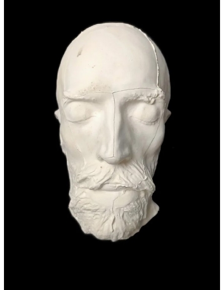 Máscara mortuoria de Jean-Baptiste Carpeaux en su lecho de muerte.