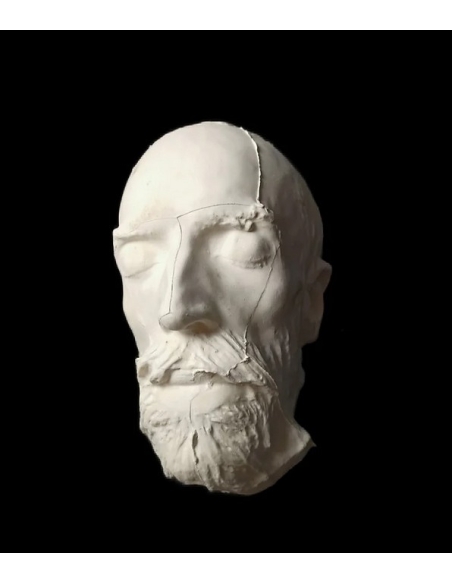 Máscara mortuoria de Jean-Baptiste Carpeaux en su lecho de muerte.