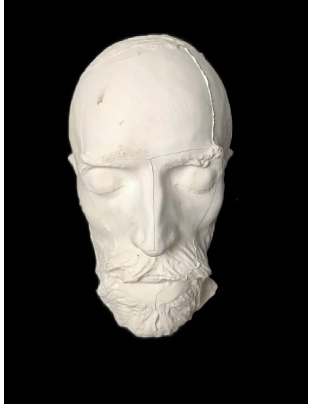 Máscara mortuoria de Jean-Baptiste Carpeaux en su lecho de muerte.