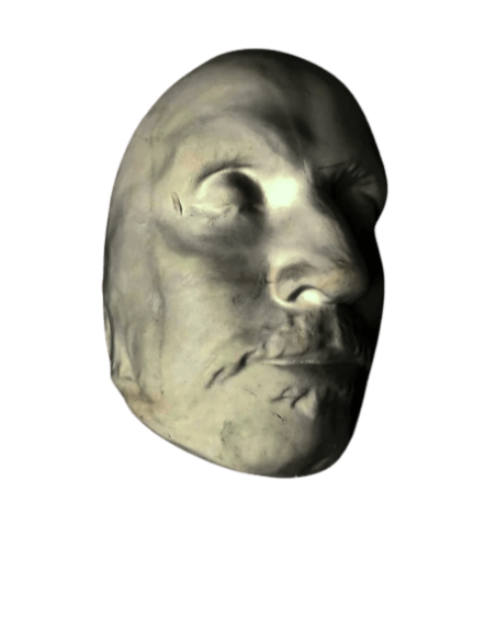 Máscara mortuoria de Oliver Cromwell en su lecho de muerte.