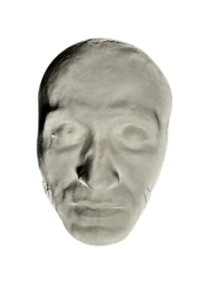 Máscara mortuoria de Alexander Pushkin en su lecho de...