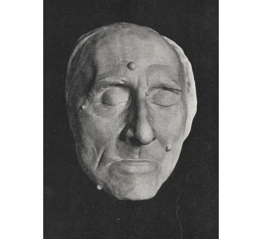 Masque mortuaire de Franz Liszt sur son lit de...