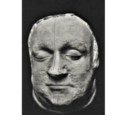 Máscara mortuoria de Honoré Gabriel Riqueti, Conde de Mirabeau, en su lecho de muerte.
