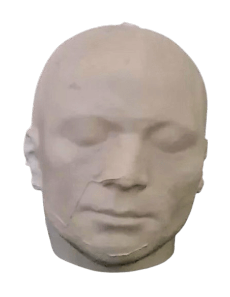 Masque mortuaire de Maximilien de Robespierre sur son lit de mort.