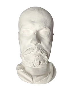 Mortuary mask of Paul Verlaine on his deathbed.