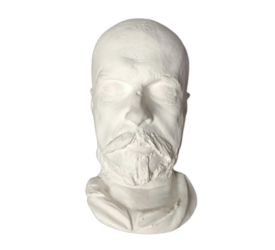 Mortuary mask of Paul Verlaine on his deathbed.