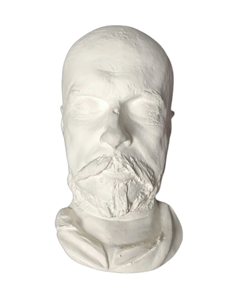 Máscara mortuoria de Paul Verlaine en su lecho de muerte.