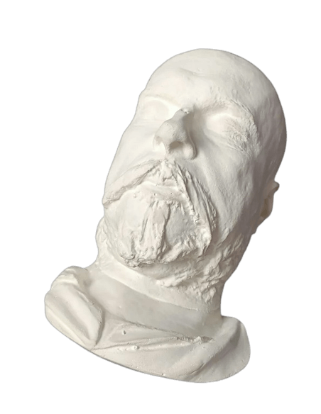 Masque mortuaire de Paul Verlaine sur son lit de mort.