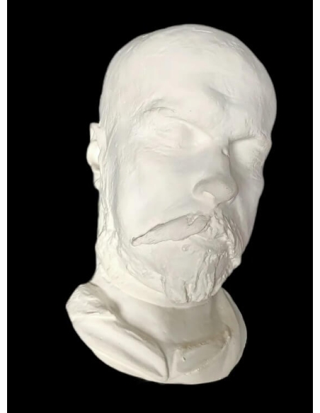 Máscara mortuoria de Paul Verlaine en su lecho de muerte.