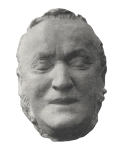Masque mortuaire de Richard Wagner sur son lit de mort.
