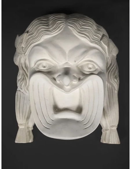 Greek tragedy theatre mask.