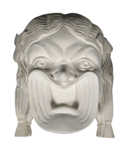 Greek tragedy theatre mask.