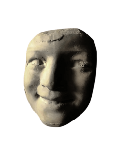 Masque de La Rieuse aux Roses d'après Jean-Baptiste...