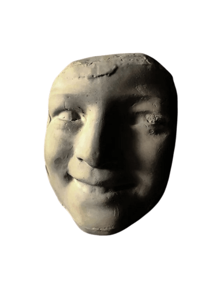 Masque de La Rieuse aux Roses d'après Jean-Baptiste Carpeaux.
