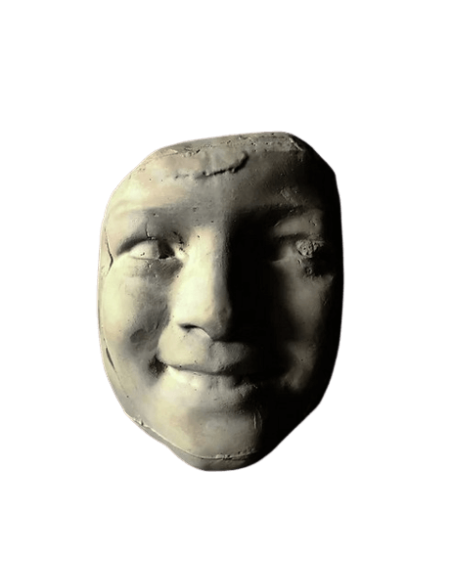 Masque de La Rieuse aux Roses d'après Jean-Baptiste Carpeaux.