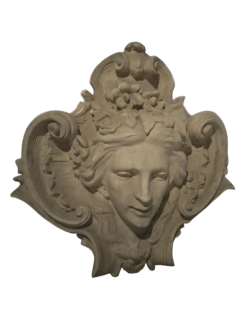 Mascaron adorned with the face of the goddess Flora,...