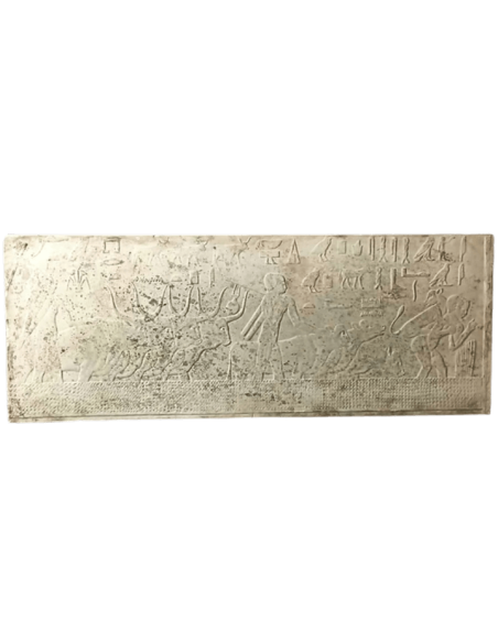 Egyptian Low relief from the Saqqara Mastaba necropolis of Ti, scene of shepherds guiding their flock.