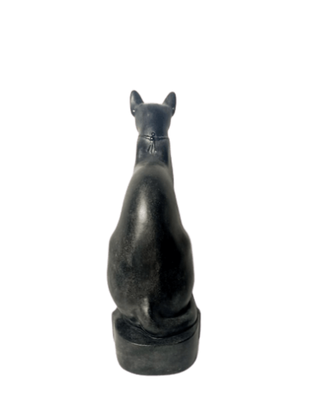 Statuette of the goddess Bastet with necklace, small model.