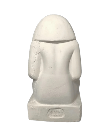 Estatuilla de escriba egipcio sentado con las piernas entrecruzadas