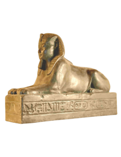 Esfinge del rey egipcio faraón Nectanebo I, templo de...