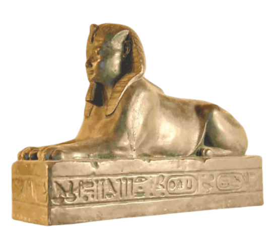 Sphinx of the Egyptian King Pharaoh Nectanebo I, Saqqara Temple.