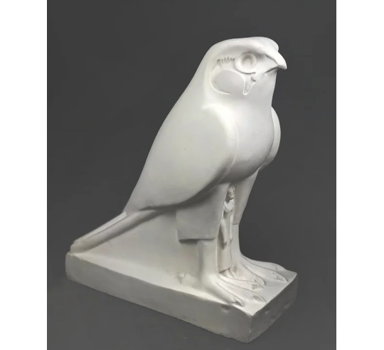 Statue of the god Horus protecting the Egyptian...