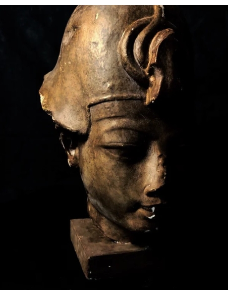 Head of the Pharaoh King of Egypt Amenhotep III, Louvre Museum