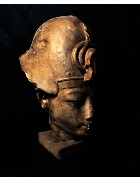 Head of the Pharaoh King of Egypt Amenhotep III, Louvre Museum