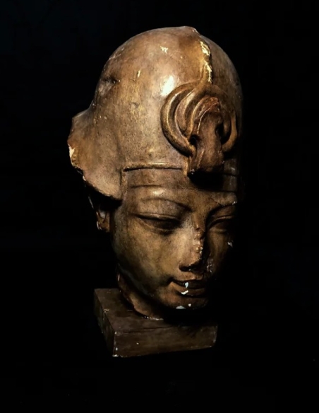 Head of the Pharaoh King of Egypt Amenhotep III, Louvre Museum