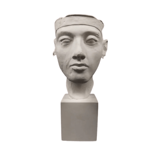 Head of the Egyptian Pharaoh King Amenophis IV, Berlin Museum.