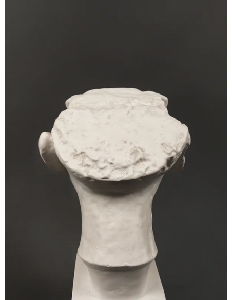 Tête du roi Pharaon d'Égypte Aménophis IV, musée de Berlin.