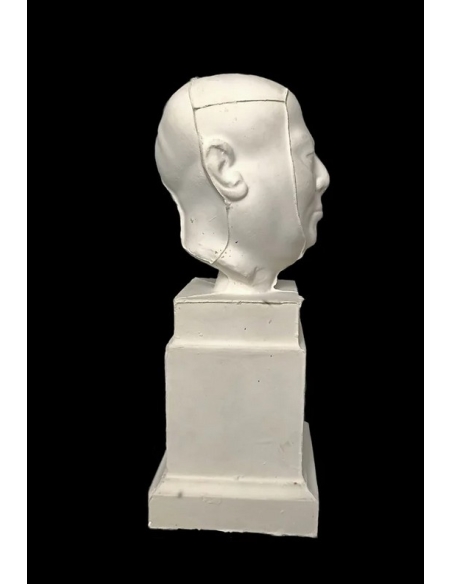 Tête de statue masculine de l'Égypte ancienne, période Saïte.