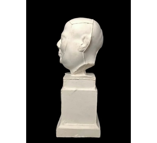 Tête de statue masculine de l'Égypte ancienne,...