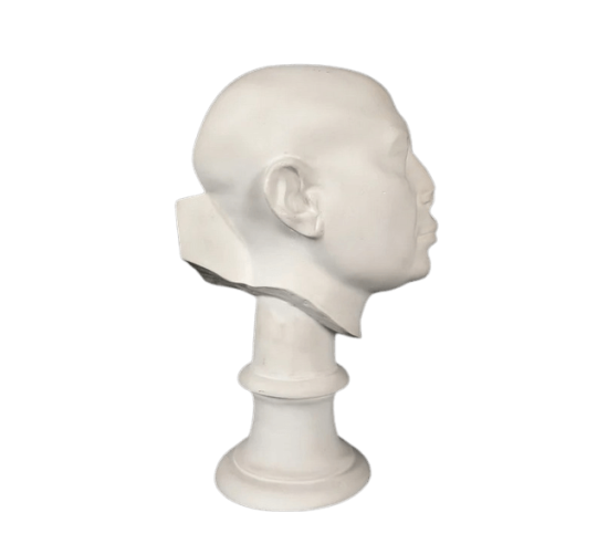 Head of a male statue known as the Berlin Green...