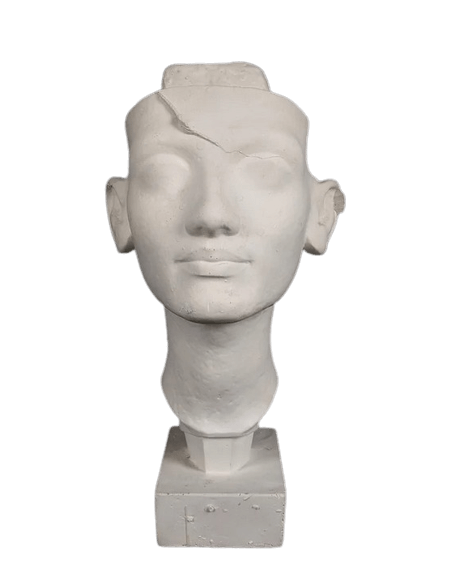 Busto de Nefertiti, reina faraón de Egipto y esposa de Akenatón, Museo Egipcio de Berlín.
