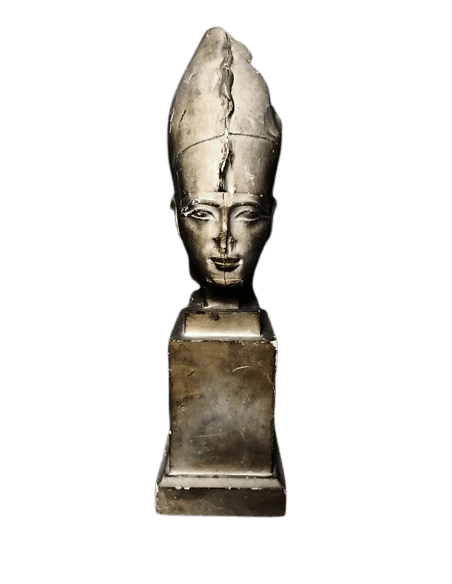 Tête du roi Pharaon d'Égypte Psammétique III représenté sous la forme du dieu Osiris.