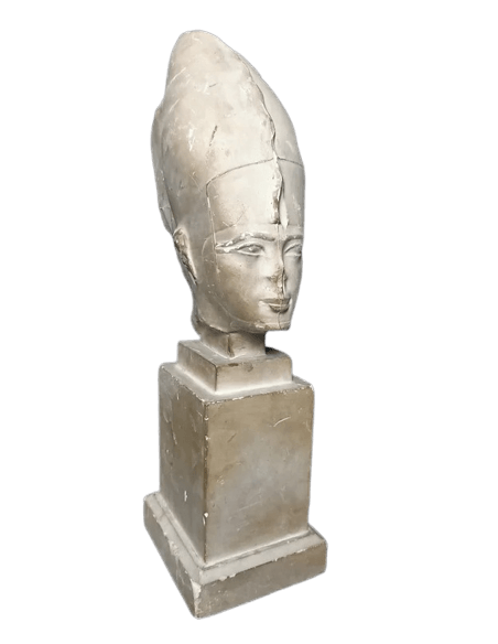 Head of the Pharaoh King of Egypt Psametik III represented in the form of the god Osiris.