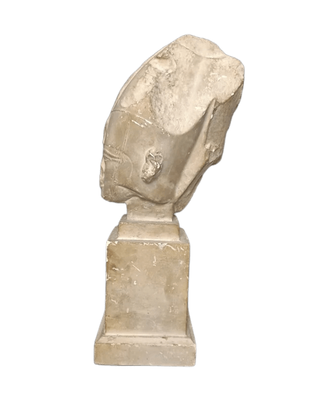 Head of the Pharaoh King of Egypt Psametik III represented in the form of the god Osiris.