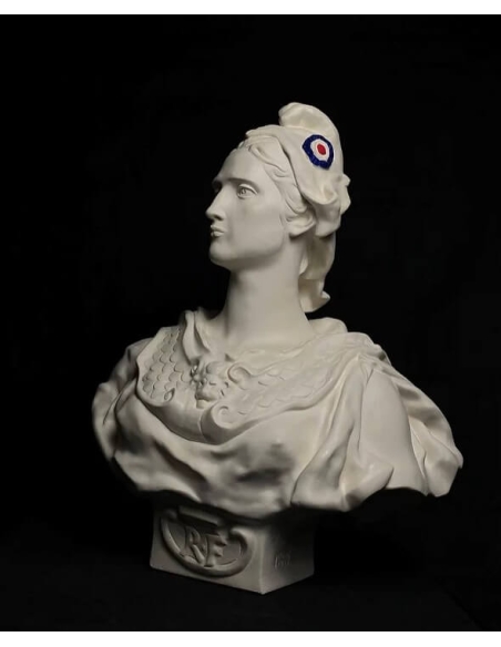 Buste de Marianne, allégorie de la République française d'après Jean Antoine Injalbert.