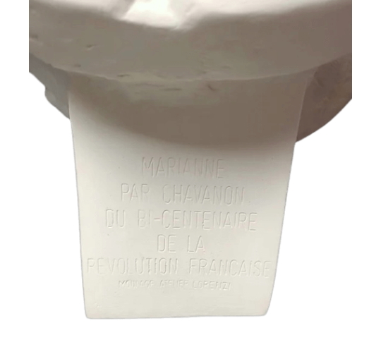 Bust of Marianne, allegory of the French...