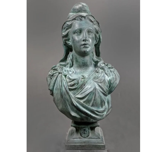 Bust of Marianne, allegory of the French...