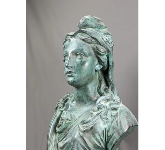 Bust of Marianne, allegory of the French...