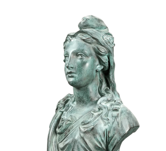Bust of Marianne, allegory of the French...
