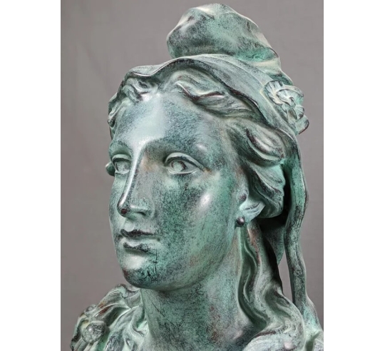 Bust of Marianne, allegory of the French...