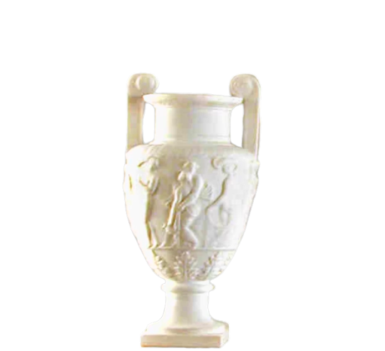 Amphore, vase antique grec avec anses, orné de bacchanales