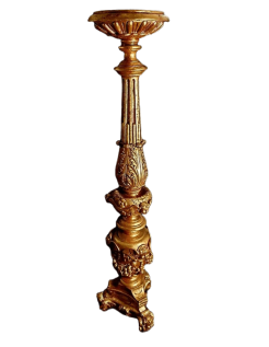 Gran candelabro tripode de estilo barroco, decorado con...