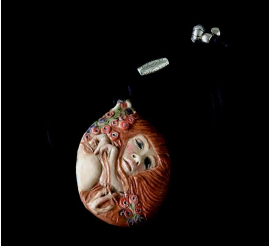 Medallion the Water Snakes II after Gustav Klimt.