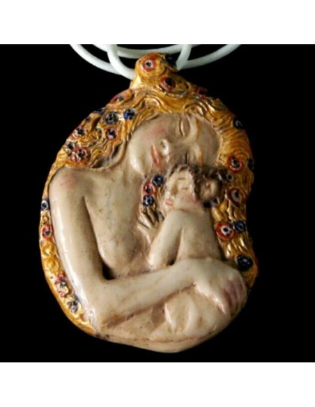 Medallion The Maternity after Gustav Klimt.