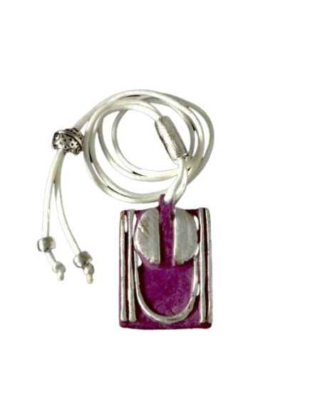 Medallion The Woman, symbol after Gustav Klimt, pink patina.